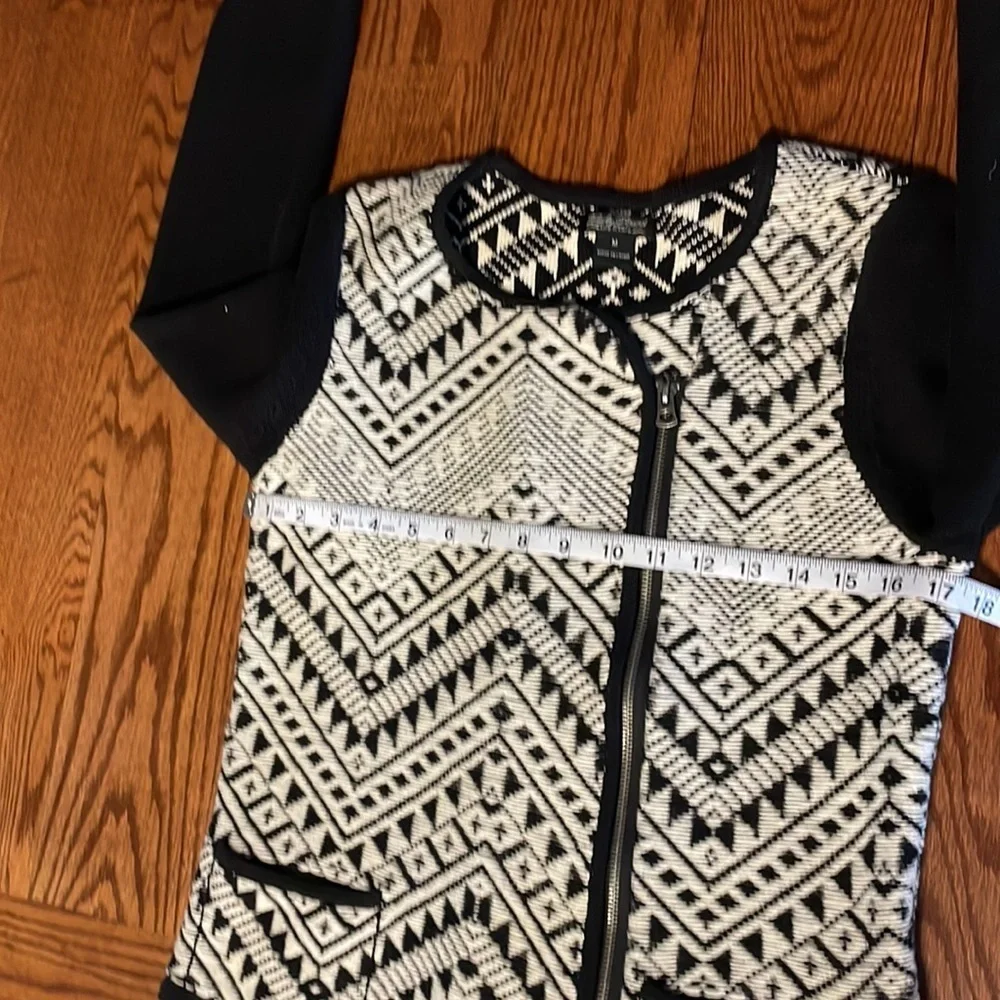 LUCKY BRAND women’s moto sweater knit jacket / cardigan diagonal zipper size Med
